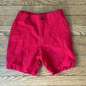 Janie and Jack Red Linen / Cotton Shorts - Size 7